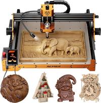 ACMER „Ascarva 4S“ CNC frezavimo staklės, CNC medžio frezavimo staklės su 70 W veleno galia ir 120 W bendrąja galia, darbo stalviršis 400 x 400 cm, tinka medžio, plastiko, akrilo ir MDF graviravimui bei pjovimui