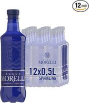 ACQUA MORELLI Putojantis gazuotas mineralinis vanduo Frizzante 12 x 0,5 l PET vienkartinių butelių, klasikinis vanduo, gaivus aštrus vanduo iš Italijos