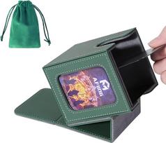 AFIING MTG „Commander“ kortų dėžutė, skirta 100 „Double Case“ kortoms | Kortų laikymo dėžutė, 2 skyrikliai, kubo formos kišenė, „Magic Commander“ TCG