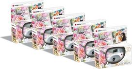 AGFA Photo Pack 5 x 601025 – „LeBox Wedding“ vienkartinis fotoaparatas, 27 nuotraukos, 31 mm optinis objektyvas – pilkos spalvos
