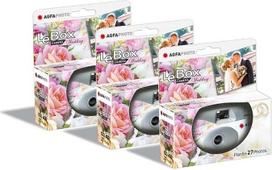 AGFA „Photo Pack“ 3 x 601025 – vienkartinis fotoaparatas „LeBox Wedding“, 27 nuotraukos, 31 mm optinis objektyvas – pilkos spalvos