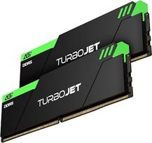 AGI UD858 „Turbojet“ 32GB rinkinys (2 x 16GB) DDR5 6000 MHz UDIMM kompiuterio atminties moduliai, žalia spalva