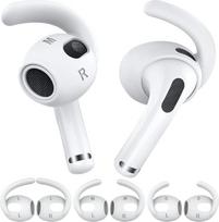 AHASTYLE Ausų pagalvėlės "AirPods 3" silikoninės 3 poros (S+M+L) Ausų kabliukas neslystantys ausinių dangteliai netelpa įkrovimo dėkle: Suderinama su "Apple AirPods 3 2021" (balta)