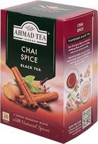 Ahmad Tea - Chai Spice - juodoji arbata su imbieru, cinamonu ir gvazdikėliais - atskirai suvynioti, aromatingai uždaryti arbatos maišeliai su 2 g arbatos vienoje porcijoje - 20 arbatos maišelių su juostele