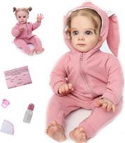 AIBAOLIAN Reborn Doll 24 colių Reborn Baby Lifelike Soft Silicone Vinyl Real Reborn Baby Handmade Newborn Reborn Baby Girl