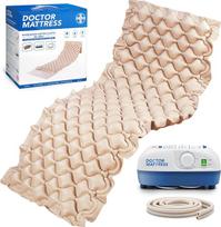 AIESI® pragulų prevencijos čiužinys su oro burbulais ir reguliuojamu kompresoriumi, veikiančiu pakaitiniu ciklu „Doctor Mattress“, 130 oro kamerų, apkrova iki 150 kg, itin tylus, plieniniai kabliai, 24 mėnesių garantija