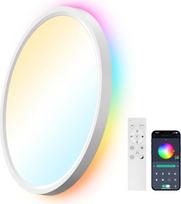 AIKVSXER LED lubinis šviestuvas, 24 W, skersmuo 30 cm, RGB spalvų kaita su