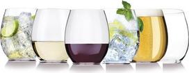 AIOS nesudaužomi „Tritan“ vyno taurės be kojelės, be BPA, 380 ml, 6 vnt. rinkinys