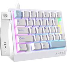 AJAZZ AK029 laidinė 29 klavišų viena ranka valdoma RGB žaidimų klaviatūra – balta