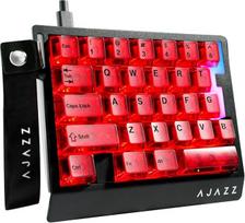 AJAZZ AK029 laidinė 29 klavišų vienos rankos RGB žaidimų klaviatūra – raudona, permatoma