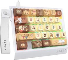 AJAZZ AK029 laidinė 29 klavišų viena ranka valdoma RGB žaidimų klaviatūra – „Beige Cat“ | 8 kHz atnaujinimo dažnis, 0,01 mm RT magnetiniai jungikliai su „hot-swap“ funkcija, tvirtinimo plokštė iš aliuminio lydinio, 5 sluoksnių triukšmo slopinimas