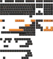 AKKO 210 „Key ISO“ klavišų dangteliai, PBT, „Double Shot“, „Cherry“ profilio, oranžiniai ir juodi
