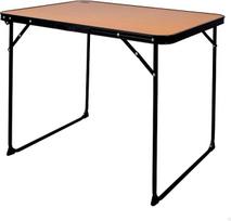 AKTIVE aukštas sulankstomas stalas, 80 x 60 x 67 cm, apsauga nuo pakreipimo, plieninis rėmas, bambuko spalvos MDF stalviršis, nešiojimo rankena, stovyklavimo, paplūdimio, sodo stalai (63017)