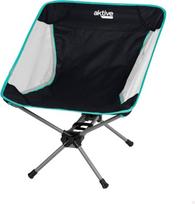 AKTIVE Stovyklavimo sulankstoma kėdė Super kompaktiška plieno ir poliesterio Max 110kg 58x36x66cm Patogi ir patvari neslystanti su krepšiu Universalios patvarios lauko kėdės (63047)