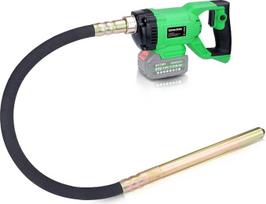 Akumuliatorinis betono vibratorius su 2 m žarna, suderinamas su „Makita“ 18 V akumuliatoriumi | 850 W bešepetėlis betono tankintuvas, 35 mm vibruojantis cilindras su fiksavimo mygtuku (be akumuliatoriaus)