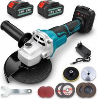 Akumuliatorinis kampinis šlifuoklis, 125 mm, suderinamas su „Makita“ 18 V akumuliatoriumi