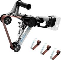 Akumuliatorinis vamzdinis juostinis šlifuoklis, skirtas „Makita“ 18 V, 800 W, su 760 mm šlifavimo juosta, 3 greičiais, šlifuoklis su 3 grūdėtumais (80/100/120), juostinis šlifuoklis šlifavimui, poliravimui ir atbrailų pašalinimui (be akumuliatoriaus)