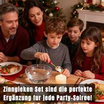 Alavo liejimo naujametinių žaidimų rinkinys 2026 su 10 alavo figūrėlių ir 1 šaukštu, orakulas, skirtas vakarėlių žaidimams, laimės žavesio naujametinė dekoracija, vaikų dovanos, naujametinės dovanos, sveika alternatyva