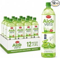 ALEO 12 x 1,5 l aukščiausios kokybės alavijo gėrimas – natūralus, be konservantų, be dirbtinių dažiklių, apdovanotas „Superior Taste Award 2025“ apdovanojimu