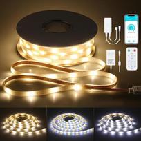 ALITOVE 20 m derinama balta LED juosta Vandeniui atspari 24 V CCT LED juostų rinkinys Dimmable 2700 K - 6500 K LED juostų šviesa su RF nuotolinio valdymo programėlės valdymu lauko / vidaus apšvietimo projektui