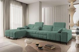 All4All Bruno XII kampinė sofa - Miego funkcija - Lovos dėžė - 336 x 184 cm - L forma - XXL gyvenamasis kraštovaizdis - Sofa - Reguliuojami galvos atlošai - USB - Minkšta sofa - Sofa - Sofa - 26 (spyruoklė 1116, kairė)