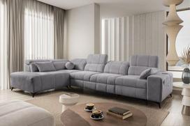 All4All Bruno XI Mix kampinė sofa - Miego funkcija - Lovos dėžė - L forma - 345 x 216 cm - Sofa - Kampinė sofa - Minkšta sofa - XXL gyvenamasis kraštovaizdis - USB - Reguliuojami galvos atlošai - Sofa 26 (Pavasaris)