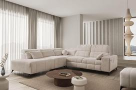 All4All Ecksofa Bruno IX - 276x286cm - L forma - Sofa - Schlaffunktion - Bettkasten - Polstersofa - USB - 6 verstellbaren Kopfstützen - Wohnlandschaft - hochwertige Couch - 26 (Spring 1108, Links)
