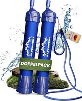 ALPENWERT lauko vandens filtras su dviguba pakuote - geriamojo vandens filtras 4000 litrų filtruoto vandens - geriamojo vandens valymas, sunaikinantis 99,99 % visų mikrobų ir bakterijų
