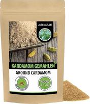 Alpi Nature Kardamonas maltas 200 g, malto kardamono kapsulės, žaliojo kardamono sėklų milteliai, kardamono milteliai