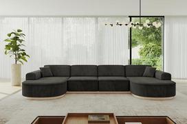 ALTDECOR MARI-U2-v1-380 x 165 x 81 cm kampinė U formos sofa U formos kampinė sofa L formos juoda