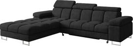 ALTDECOR „Coma L“ kampinė sofa su miego funkcija, L formos, 271 x 203 x 79 cm, juoda | Kampinė sofa-lova, kampinis sofos komplektas, svetainės sofa