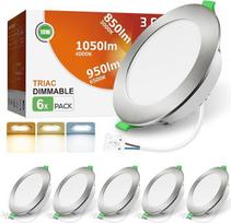 ALUSSO 3CCT LED įleidžiamas prožektorius, 230 V, reguliuojamo ryškumo, 10 W, IP44, skylės skersmuo 90–100 mm