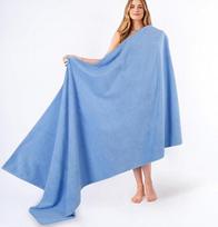 Amerikietiškas minkštas lininis rankšluostis vonios kambariui, 100 % medvilnė, turkiškas "Jumbo" vonios rankšluostis suaugusiesiems, 100 % medvilnė, 40" x 80", dangaus mėlynumo