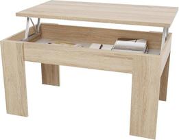 amuéblate online - Reguliuojamo aukščio kavos staliukas svetainei ar valgomajam - Cambria apdaila - 90 cm (plotis) x 50 cm (gylis) x 46-57 cm (aukštis)
