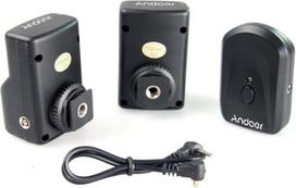 Andoer® Universalus 16 kanalų radijo belaidis nuotolinis Speedlite blykstės trigeris 1 siųstuvas 2 imtuvai DSLR Canon Nikon Pentax Olympus