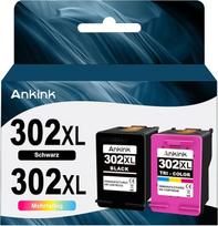 ANKINK 302XL rašalo kasetės, skirtos HP 302 XL juodam rašalui, rinkinys