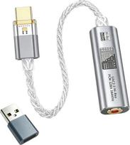 ANSTEN stiprintuvas „HiFi Stereo Adapter“ USB-C į „Jack“ jungtį | Su DAC mikroschema, garso kabelis „C“ tipo į „AUX 3,5“, suderinamas su „iPhone 15/16/17“ serijos įrenginiais, „Galaxy“, „iPad“, „Android“, kompiuteriais ir „Mac“