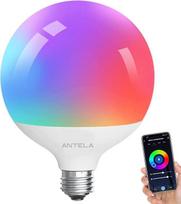 ANTELA Alexa lemputė G120 E27 15W 1521LM, išmanioji WLAN LED RGBW reguliuojamo ryškumo lemputė, suderinama su "Google Home" programėle "Smart Life", 2700K-6500K