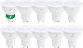 ANTELA Gu10 LED lemputė 2,5 W 450 LM 6500 K vėsiai balta lemputė, 60 W halogeninės lemputės pakeistos, nestabdomos, taupančios energiją, 10 vnt.