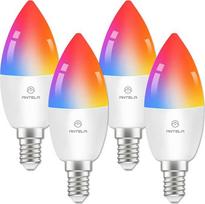 ANTELA Alexa lemputė E14 4,5 W LED lemputės Išmaniosios WiFi lemputės RGB Cool White Light App Control Valdymas balsu Suderinama su Alexa, Google Home, 4 vnt.