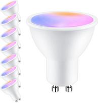 ANTELA Alexa lemputė Gu10 5 W LED WiFi išmanioji RGB lemputė Šilta balta (2700 K) šalta balta (6500 K), suderinama su "Google Home", "Alexa", 8 vnt.