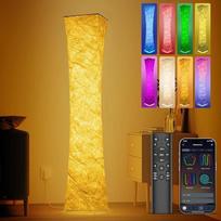 ANTENLICHT RGB grindų lempa Gyvenamasis kambarys Dimmable 155 cm LED grindų lempa su muzikos sinchronizacija, spalvas keičianti grindų lempa, kampinė šviesa, RGB lempa svetainei, miegamajam, žaidimų kambariui, nuotolinio valdymo pultas / programėlės valdy