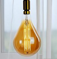 Antikvarinės LED lempos milžiniškos dekoratyvinės lemputės 8 W reguliuojamo ryškumo E27 cokolio 220 / 240 V 600 liumenų itin šiltos geltonos spalvos (A165)
