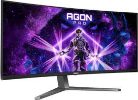 AOC Agon PRO AG346UCD - 34 colių WQHD OLED lenktas žaidimų monitorius, 175 Hz, 0,03 ms, "FreeSync Premium Pro", "G-Sync comp.", HDR400 (3440 x 1440, 2 x HDMI 2.0, 1 x DisplayPort 1.4, USB šakotuvas), juodas