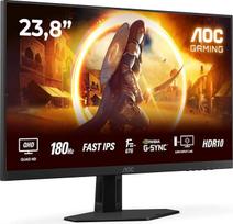 AOC Q24G4RE 24 colių WQHD žaidimų monitorius, 180 Hz, „Fast IPS“ ekranas, 1 ms GtG, HDR10, suderinamas su „G-Sync“, (2560x1440, 1 HDMI 2.0, 1 DP 1.4) Juodas