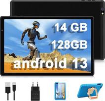AOCWEI 10 colių vaikų planšetinis kompiuteris „X500“, 14GB + 128GB (512GB TF) „Android 13“ planšetinis kompiuteris vaikams su vaikams pritaikytu dėklu, aštuonių branduolių procesorius, 5G Wi-Fi, 5 MP + 8 MP kamera, „Google GMS“, 8000 mAh EVA apsauginis