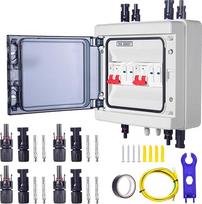 Apsauga nuo viršįtampių saulės fotoelektrinėms sistemoms, nuolatinės srovės 40 A/1000 V izoliatorius-jungiklis, žaibo apsauginis jungiklis (2 įėjimai, 2 išėjimai), saulės fotoelektrinių sistemų jungimo dėžutė, IP65 atsparumas vandeniui