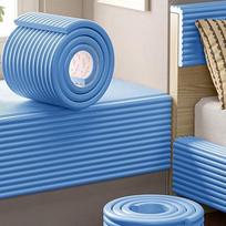 Apsauginiai sienų paneliai – XPE putų paminkštinimas, nuimamas ir klijuojamas, skirtas miegamajam ir svetainei, 1 cm storio, 5 dalių rinkinys / mėlynos spalvos / 50 cm × 2 m, 3 vnt.