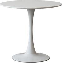 Apvalus baltas 15 mm storio skydas, nėrinių modernus tulpės dizaino valgomojo stalas, mažas vidutinis virtuvės valgomojo kambario baldai (dydis: 90 cm)
