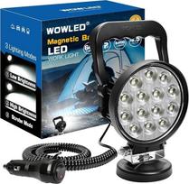 Apvalus nešiojamas magnetinis LED darbo žibintų juosta su tolimosiomis ir artimosiomis šviesomis – „WOWLED“ magnetinis LED darbo žibintas, apvalus, 64 W, 3 šviesos režimai, visureigio žibintas, jungiamas per cigarečių degiklį